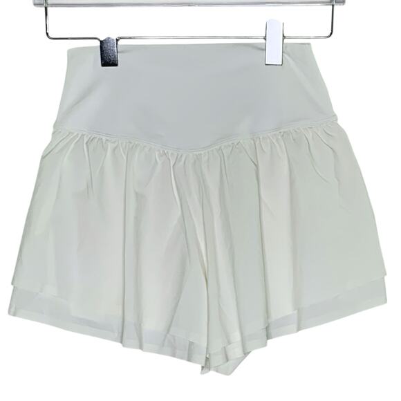 OFFLINE By Aerie M Real Me Ruched Flowy Short Air White Flowy Overlay - Picture 3 of 10